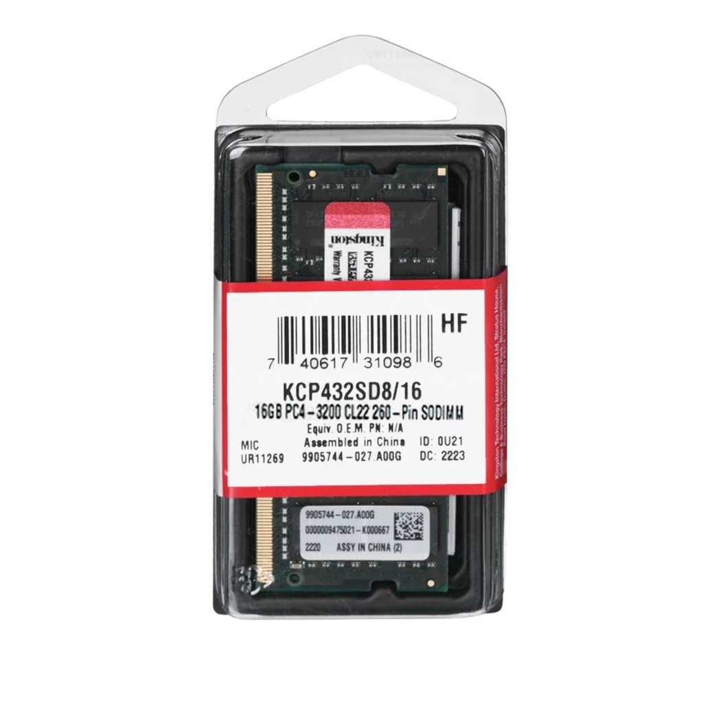 Memoria ram kingston para portatil  16GB DDR4 3200MHz
