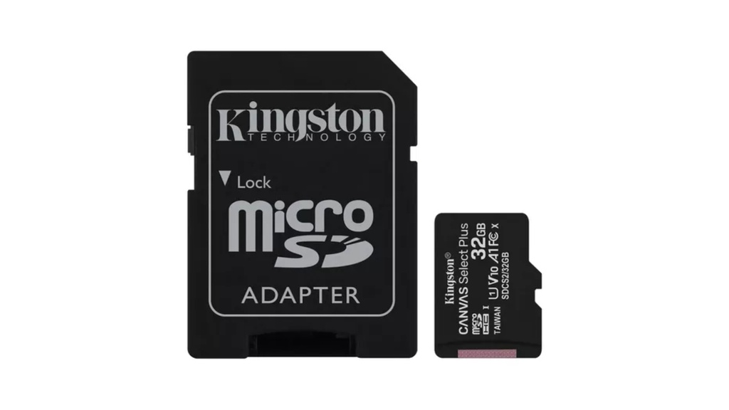 MEMORIA KINGSTON MICRO SD 32GB CLASS 10  CANVAS CON ADAPTADOR