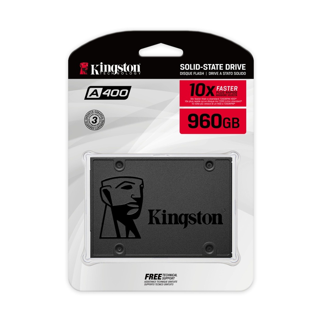 Unidad De Estado Sólido SSD KINGSTON A400 960GB 2.5 Color Negro