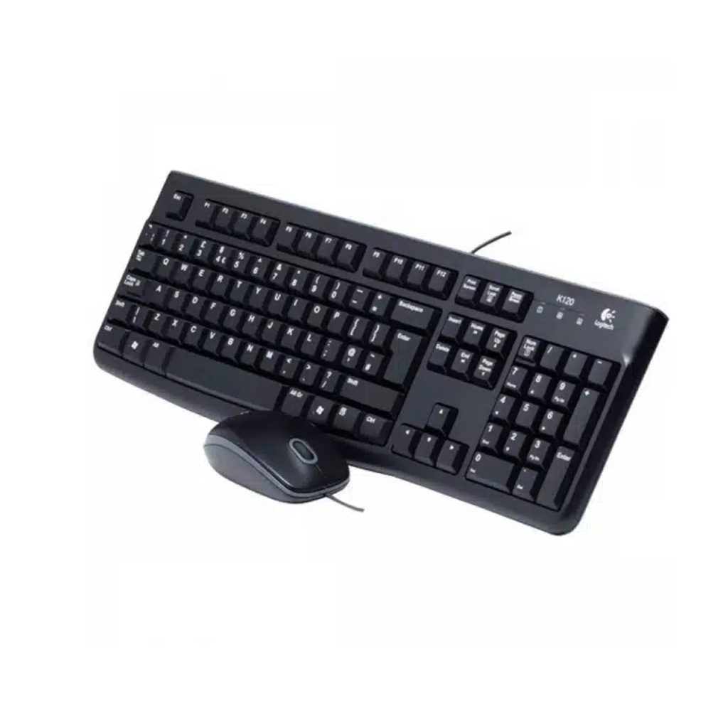 Combo teclado y Mouse Alámbrico Logitech USB MK120, Negro