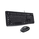 Combo teclado y Mouse Alámbrico Logitech USB MK120, Negro
