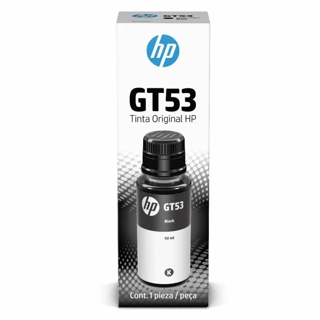 Botella Original De Tinta Hp Gt53 Negra, 4.000 Páginas, 90ml