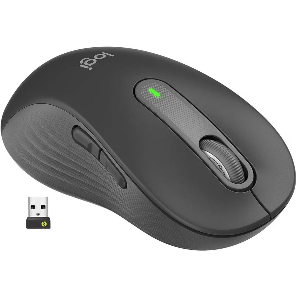 Mouse Inalámbrico Logitech Signature M650 Large Left Hand Color Negro 
