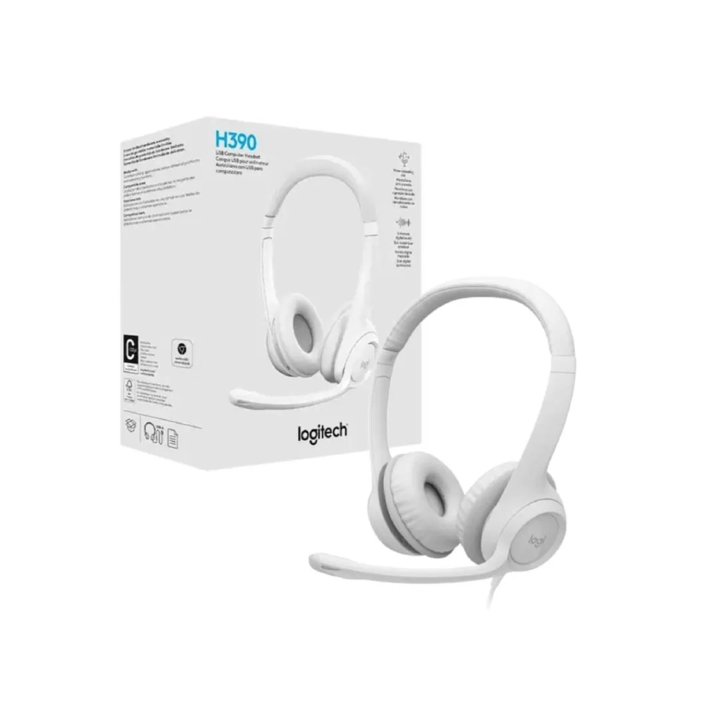 Diadema LOGITECH H390 Usb Estéreo Digital Blanca