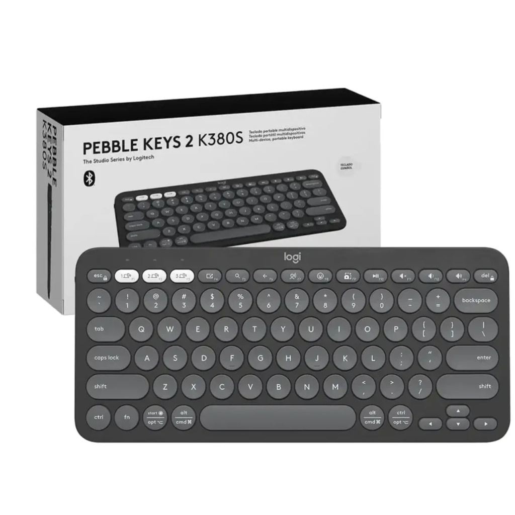 Teclado LOGITECH K380 Pebble Keys Negro