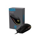 Mouse Gamer Logitech G203 Lightsync Negro con Iluminación Personalizada