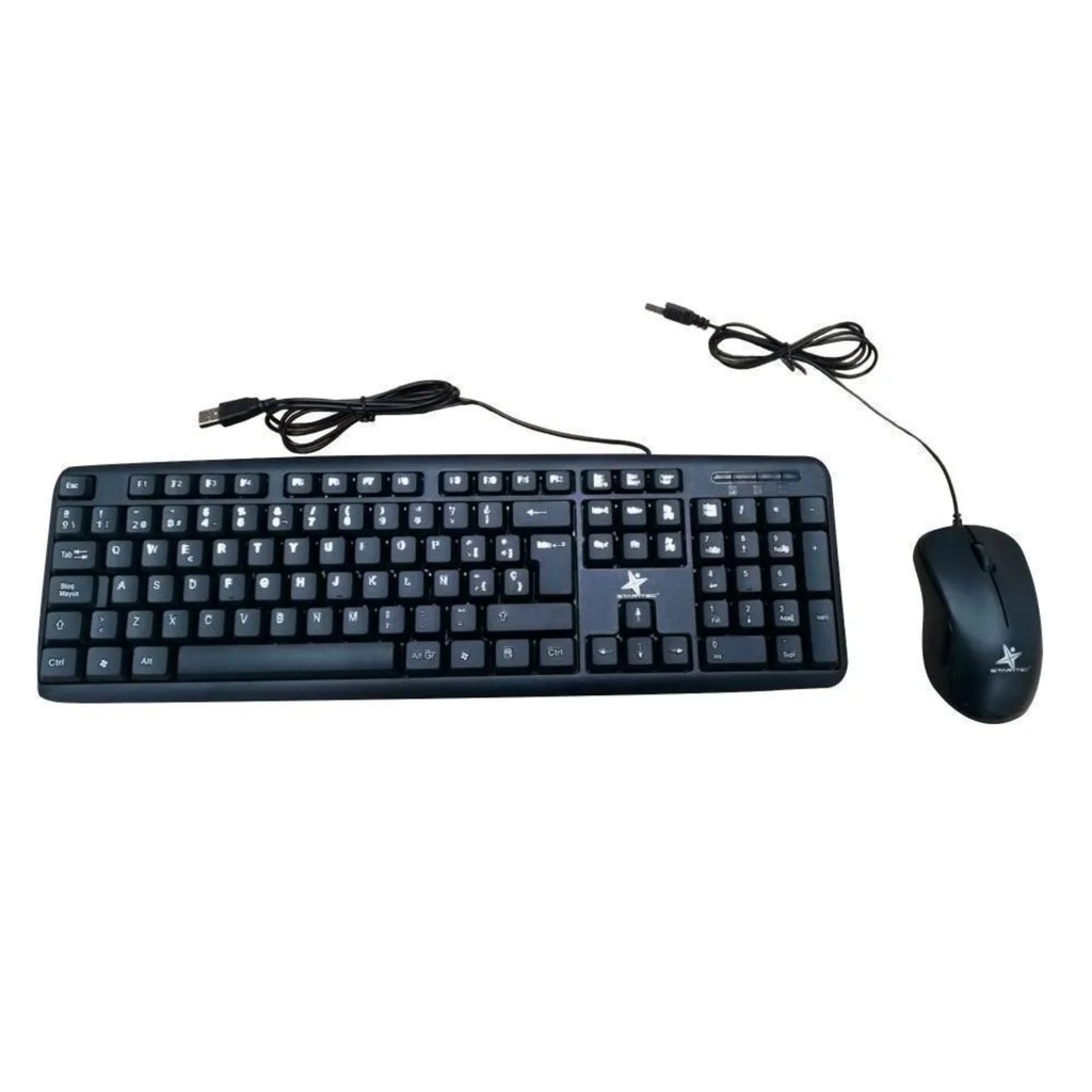 Combo De Teclado + Mouse Alámbrico StarTec ST-CB-81 Color Negro