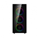 Chasis Gamer Wattana Obruks Wa-Ch-3603 Negro + 4 Ventiladores Gmx-12-Dbb Argb
