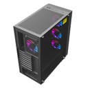 Chasis Gamer Wattana Obruks Wa-Ch-3603 Negro + 4 Ventiladores Gmx-12-Dbb Argb