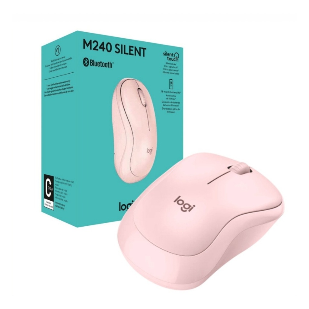 Mouse Inalámbrico Logitech Rosa M240