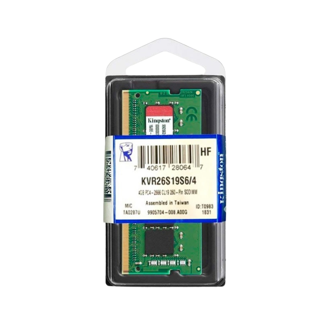 MEMORIA RAM PARA PORTÁTIL KINGSTON 4GB DDR4 2666MHz