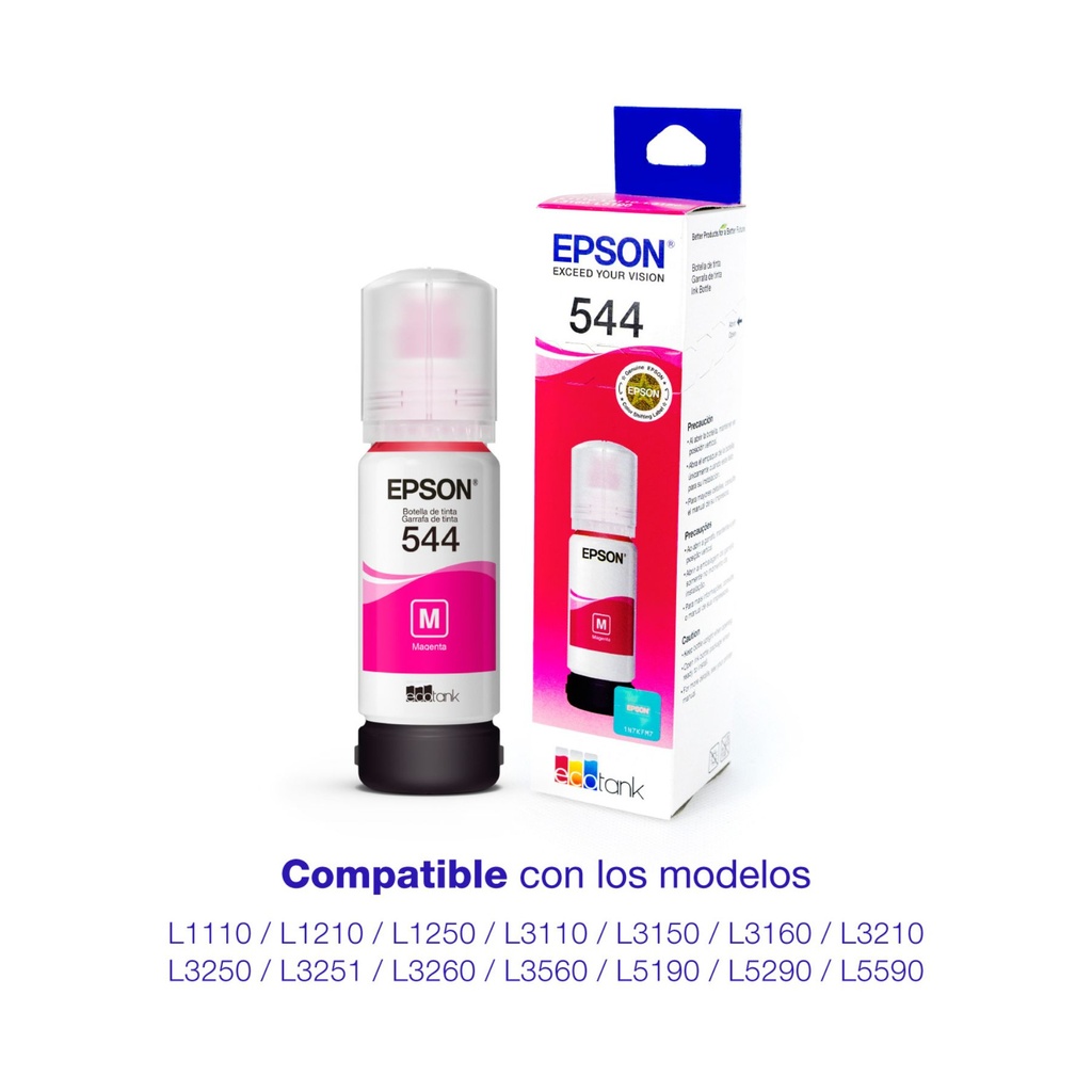 Botella Original De Tinta Epson 544, 7.500 Páginas, 70 Ml Color Magenta