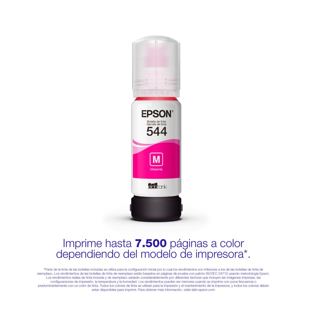 Botella Original De Tinta Epson 544, 7.500 Páginas, 70 Ml Color Magenta
