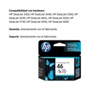 Cartucho Original De Tinta Hp 46 Tricolor, 750 Páginas, 14 ml