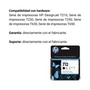 Cartucho Original De Tinta Hp 712 Negro, 80ml