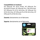 Cartucho Original De Tinta Hp 954xl Alto Rendimiento Magenta, 1.600 Páginas, 20 ml