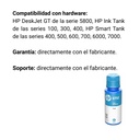 Botella Original De Tinta HP Gt52 Cian, 4.000 Páginas, 70 ml