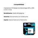 Cartucho Original De Tinta Hp 662 Tricolor, 100 Páginas, 2 ml
