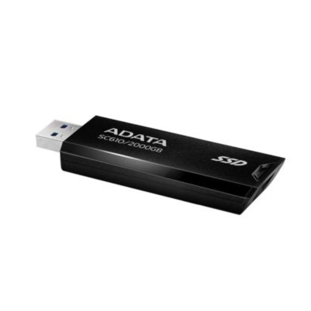 Unidad De Estado Sólido Externo Mini ADATA C610 2TB TIPO USB Color Negro