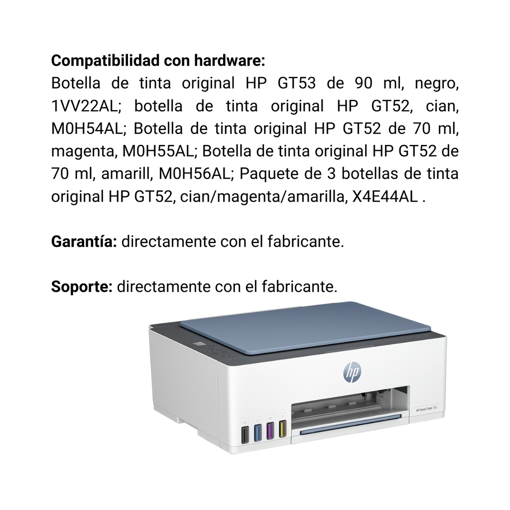Impresora Multifuncional Hp Smart Tank 585 wifi