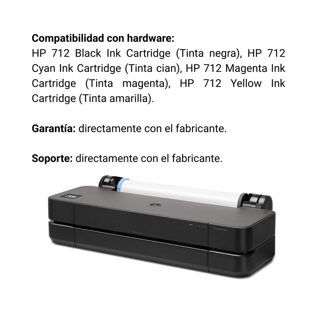 Plotter Hp DesignJet T250 de 24 Pulgadas Negro