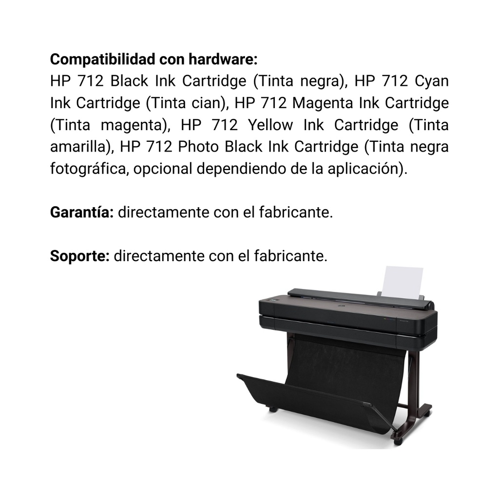 Plotter Hp DesignJet T650 de 36 Pulgadas 5HB10A