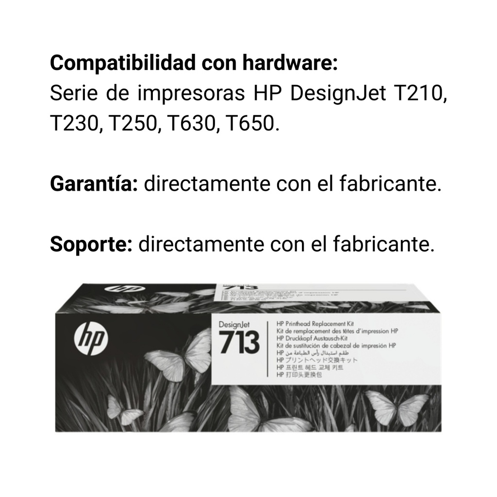 Cabezal Original De impresión Hp 713, 4 Colores