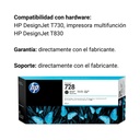 Cartucho Original De Tinta HP 728 Negro Mate, 300ml
