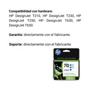 Cartucho Original De Tinta Hp 712 Cian 3 Pack, 29ml