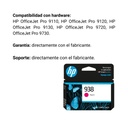 Cartucho Original De Tinta HP 938 Magenta, 800 Páginas, 10 ml