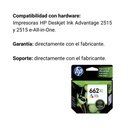 Cartucho Original De Tinta Hp 662xl Alto Rendimiento Tricolor, 300 Páginas, 8 ml