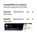 Cartucho Original de Tóner HP 126A Amarillo, 1.000 Páginas