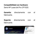 Cartucho Original de Tóner HP 126A Cian, 1.000 Páginas