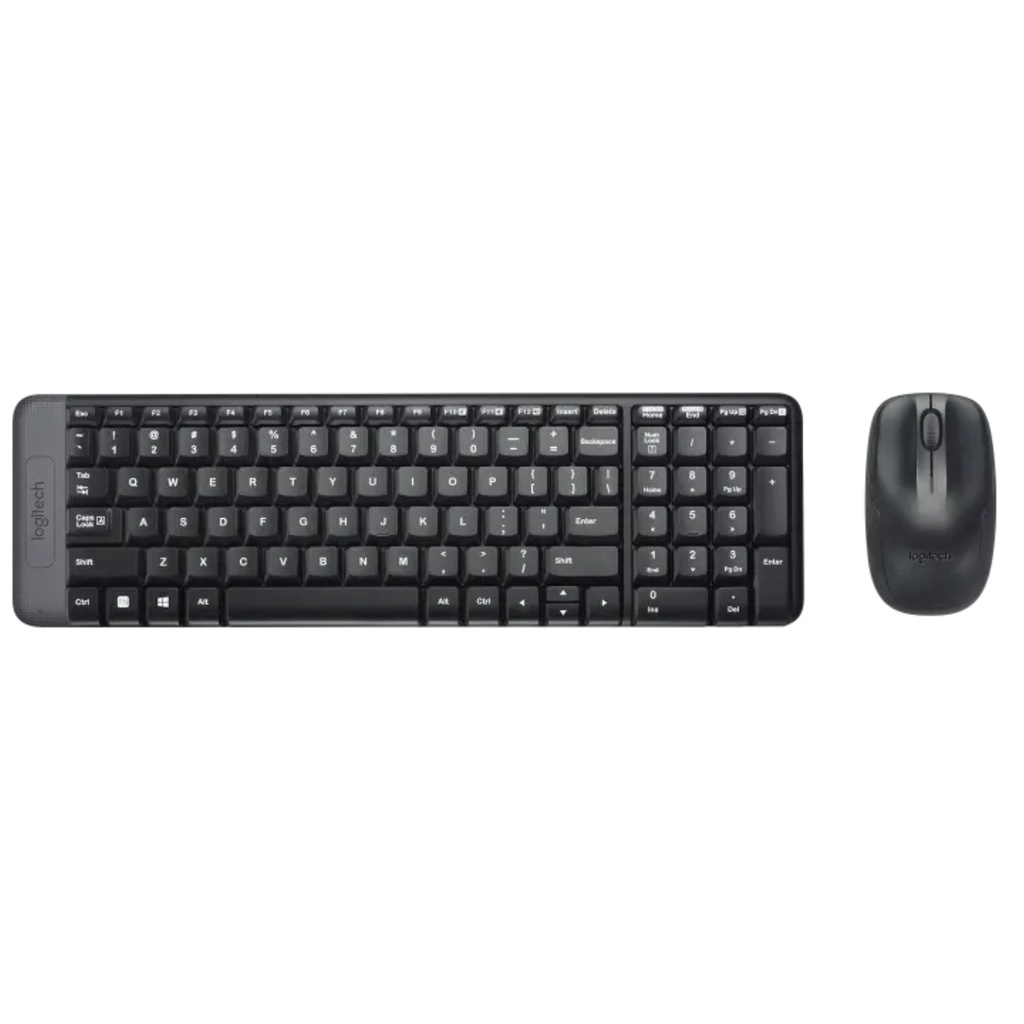 Combo Teclado y Mouse Inalámbricos Logitech MK220 Color Negro