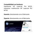 Cartucho Original De Tóner Hp 17A Negro, 1.600 Páginas