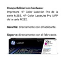 Cartucho Original de Tóner Hp 206A Magenta, 1.250 Páginas