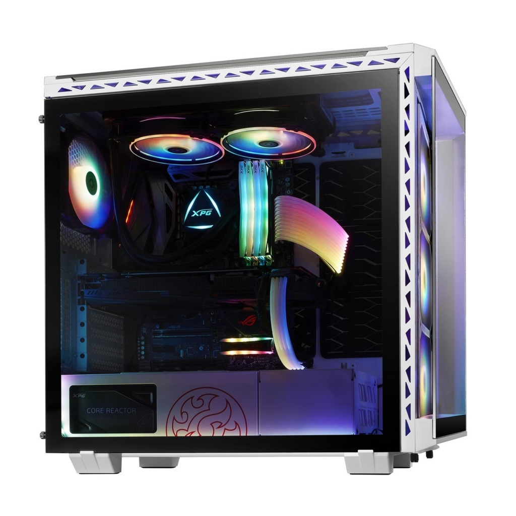 Chasis Gamer XPG Battlecruiser Blanco con Vidrio Templado y ARGB 