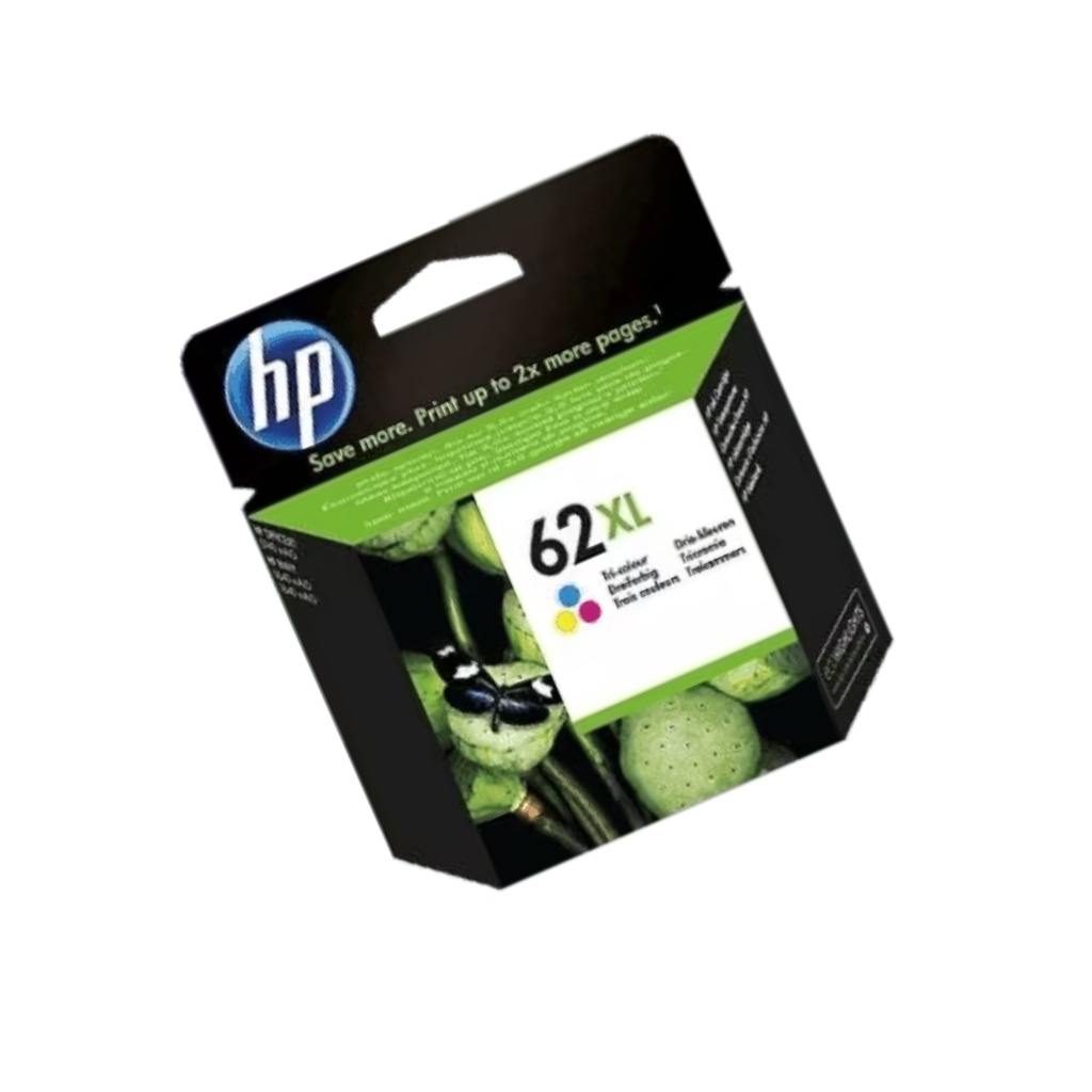 Cartucho Original De Tinta HP 62XL Tricolor De Alto Rendimiento 415 Páginas 11.5 ml