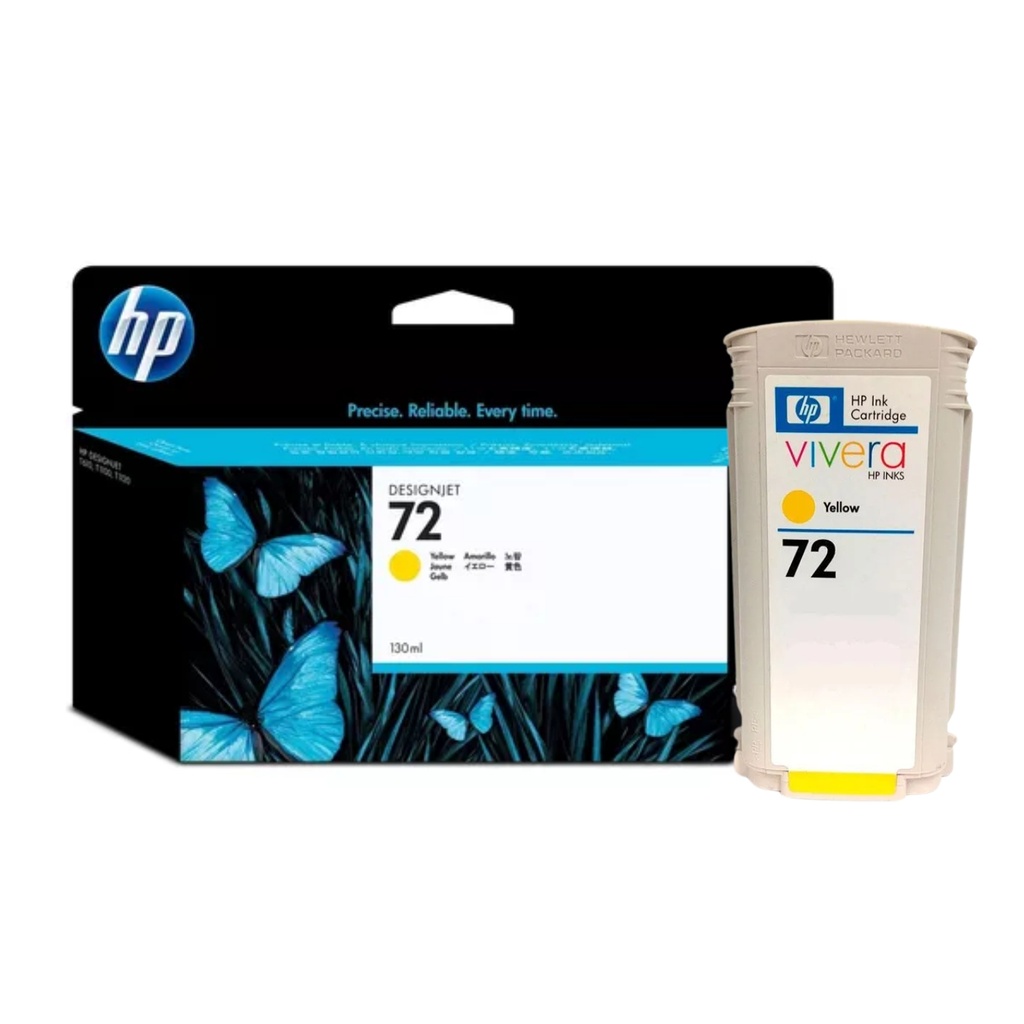 Cartucho Original De Tinta HP 72 Amarillo 1.200 Páginas 130 ml