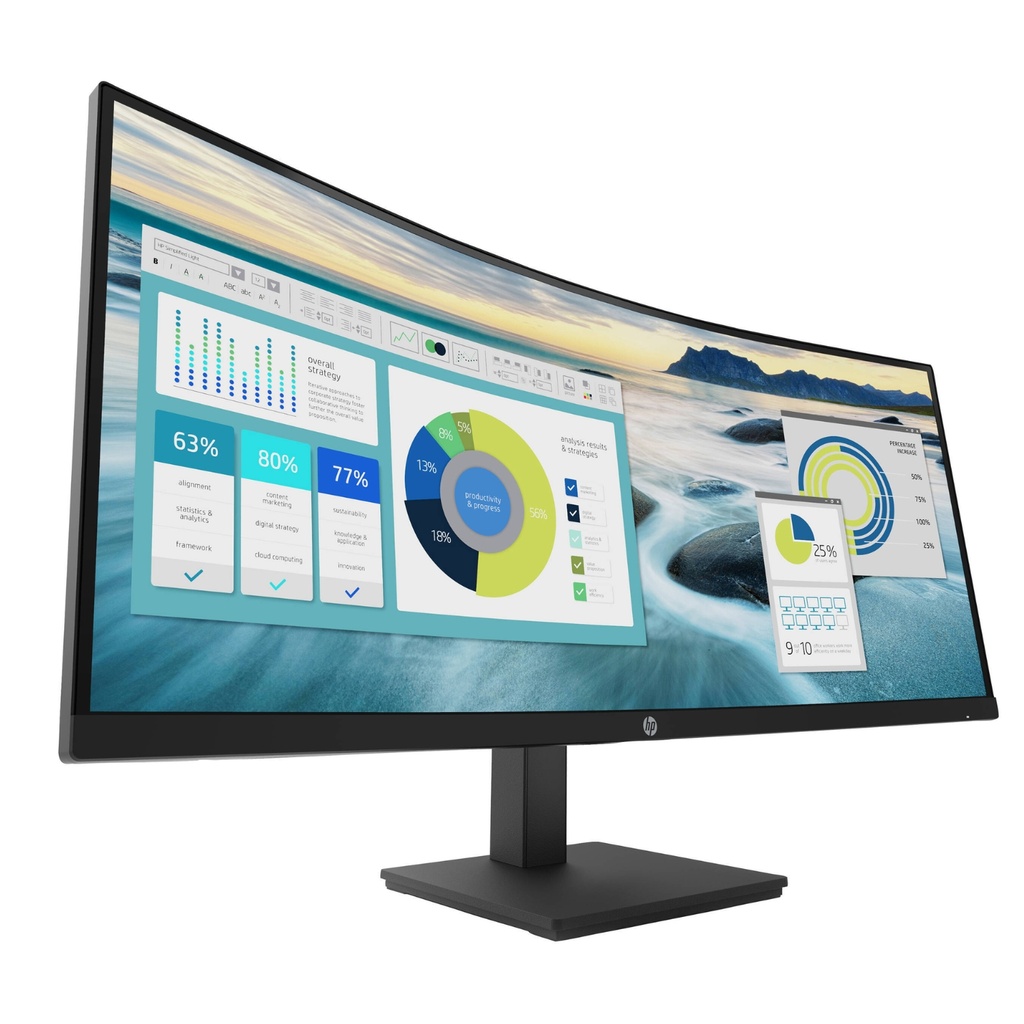 Monitor Curvo HP P34hc G4 WQHD USB-C Ultra ancho Color Negro