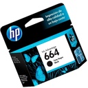 Cartucho Original De Tinta HP 664 Negra 120 Páginas 2 ml