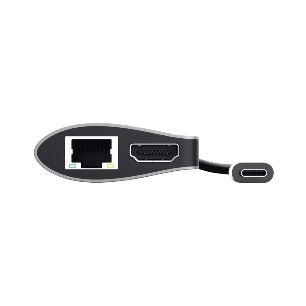 Adaptador Multipuerto Trust USB-C, 7 en 1 Negro 