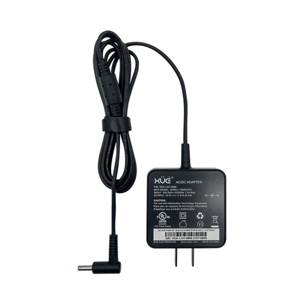 Cargador AC XUE para HP 19.5V 2.31A 45W Punta Azul 