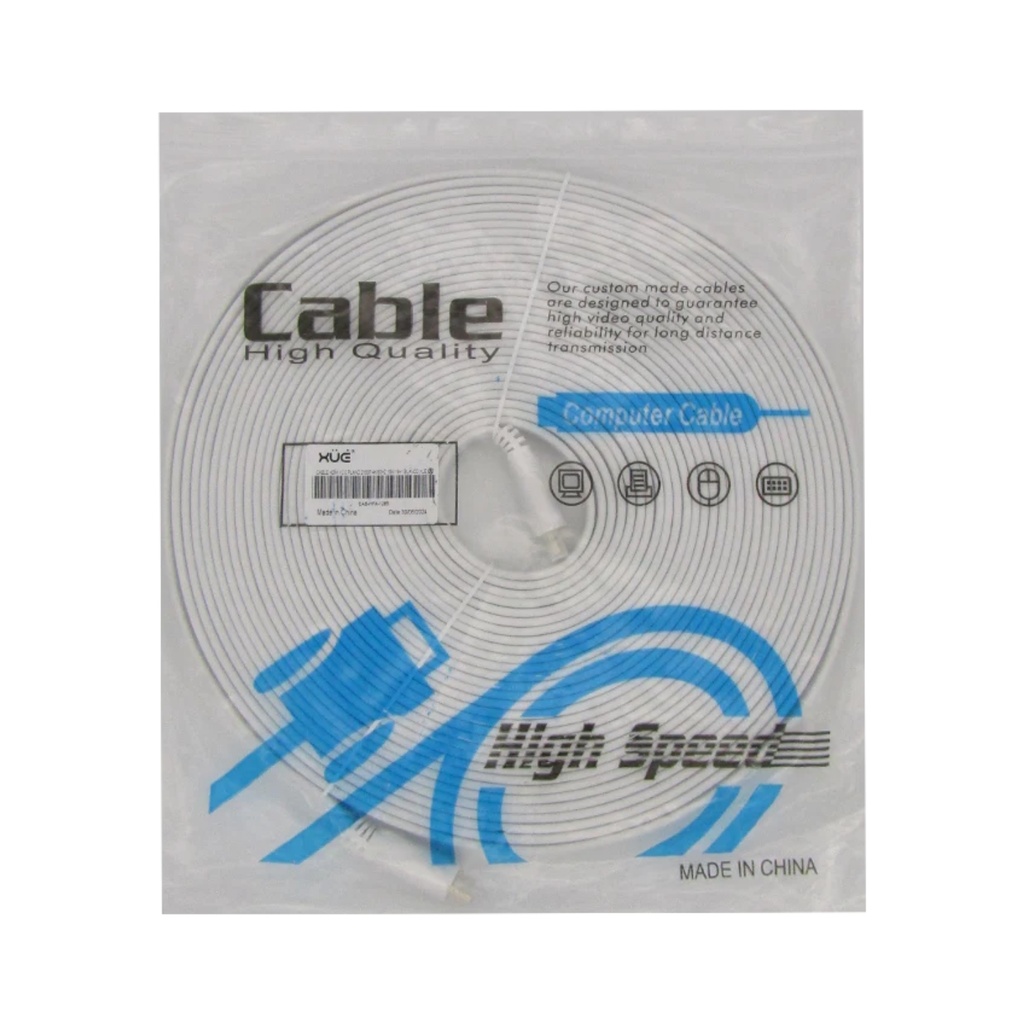 Cable HDMI XUE 4K 2160p V2.0 10m ARC 18Gbps 19+1 Blanco