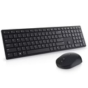 Combo Teclado Y Mouse Inalámbrico Dell Pro KM5221-580-AJIU En Español Color Negro
