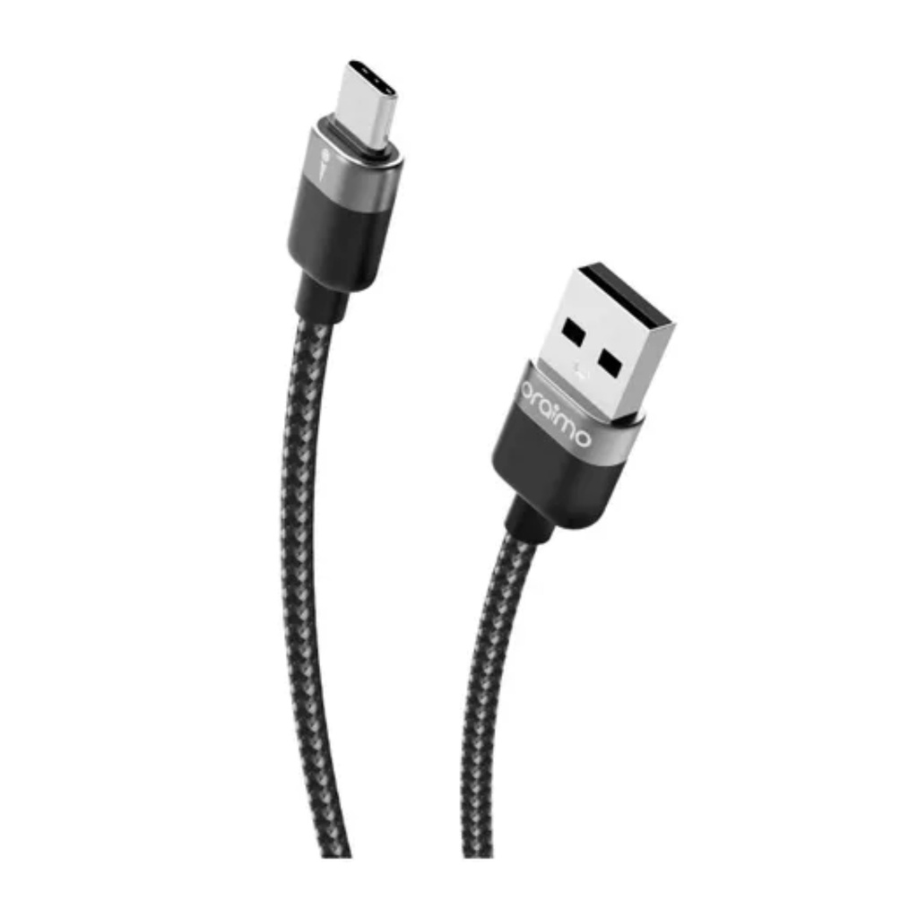 Cable Oraimo Trenzado Tipo C Carga Rápida Negro