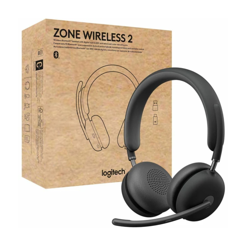 Auriculares Logitech Zone Wireless 2 Teams Grafito sin Base