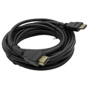 Cable XUE HDMI 4K 2160P V2.0 5M Macho A HDMI Macho 19+1 28AWG OD 7.3MM Con Filtros Garantía 1 Año Color Negro