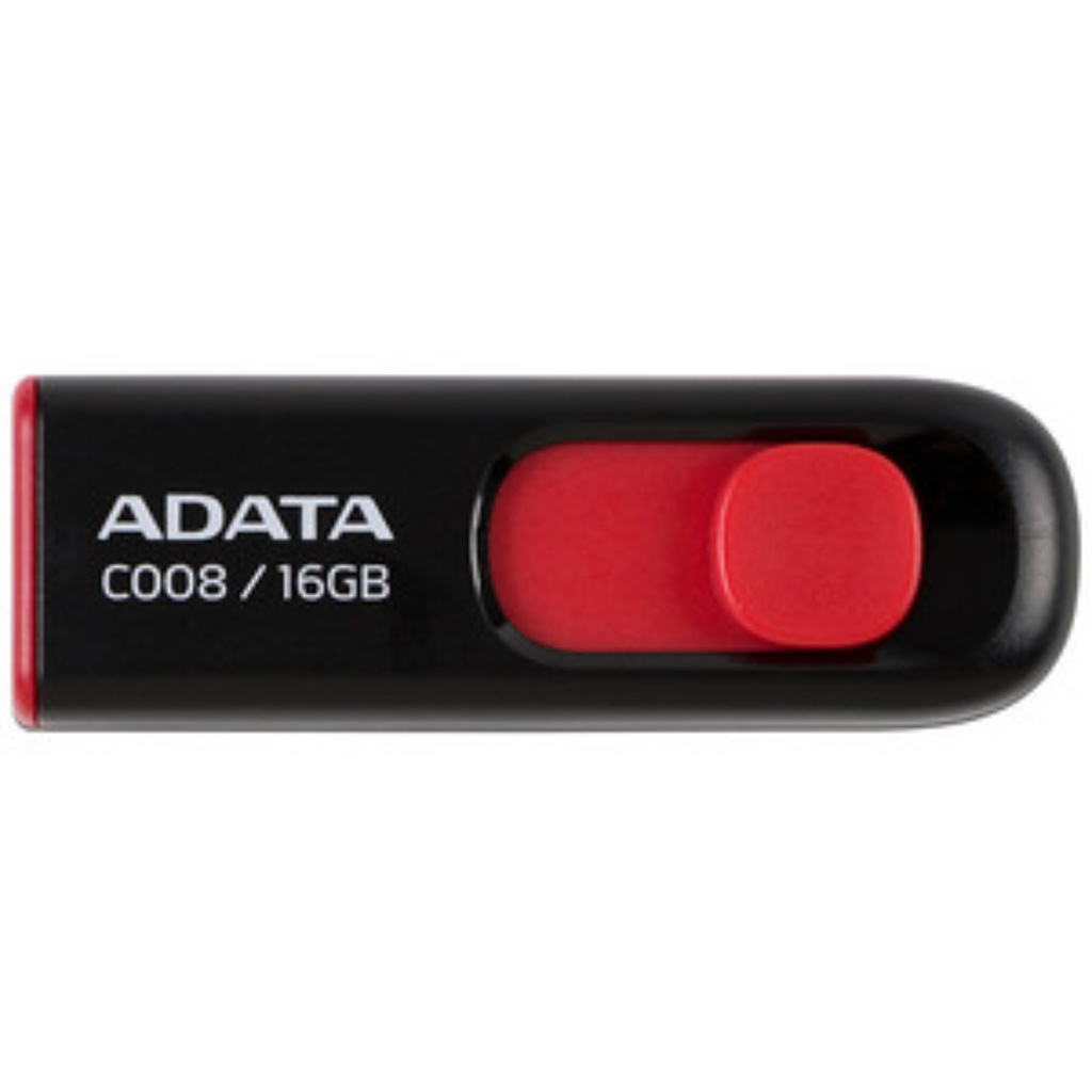 Memoria Adata USB 2.0 C008 Retráctil 16GB Negro-Rojo