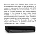 Computador De Escritorio HP Mini 400 G9  IntelCore i7 13700T RAM 16GB SSD 512GB W11 Pro Negro